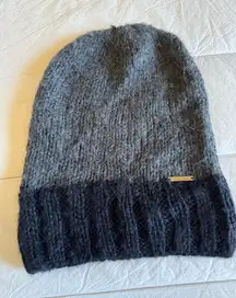 Michael Kors Two-Tone Knit Hat in Gray and Black