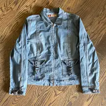 Y2K Buckle Jean Jacket