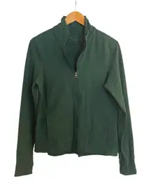 Pact Organic Cotton‎ Full Zip Jacket Women's Medium Green Knit