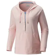 Columbia PFG Reel Hoodie Women S Pink Snap Relaxed Breezy Fishing Hiking Outdoor