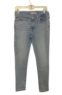 Levi’s 711 Skinny Leg Mid Rise Light Blue Denim Wash Jeans Pants