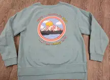 Jadelynn Brooke - Ain`t No Mountain High Teal Blue Crewneck Sweatshirt Small