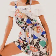 Anthropologie x Corey Lynn Calter Floral Patchwork Romper – Boho Quilt Style M