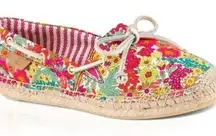 Sperry Topsider Tatama Floral Espadrille Flats Slip‎ On Shoes Women's Size 7.5