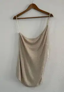 Beach One Shoulder Open Back Ribbed Tank