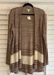 Cato Tan And Cream Cardigan‎ Size Large