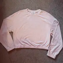 Garage light pink cropped ribbed sweater size medium