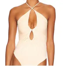 Revolve Camila Coelho Butter Yellow Modal One-piece Bodysuit, size M