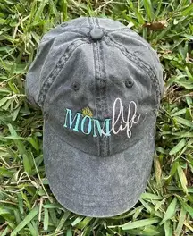 NWT Mom Life “Vintage Gray” sportsman adjustable baseball cap