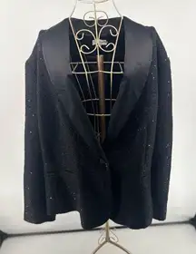 Calvin Klein Black Sequin Blazer Women’s Plus Size 24W Jacket