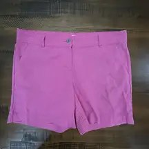 Isaac Mizrahi Women's Size 16 Pink White Shorts Inseam 5.5"