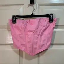 Princess Polly Pink Bustier Corset Top Shirt Size 4 Strapless Button Crop