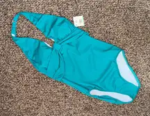 Jantzen women’s one piece halter swimsuit  - Teal