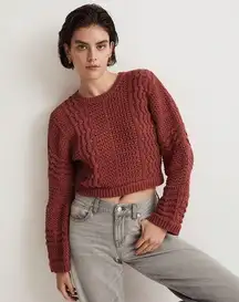 Madewell Crochet-Knit Crop Sweater