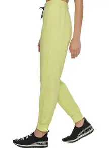 DKNY Womens Fleece Logo Joggers Gym Workout Gymgirl Sunny Lime Green Small NWT