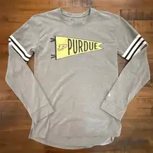 Champion Purdue University Long Sleeve T-Shirt Gray Top vintage style Medium