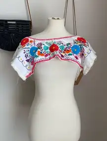 Molina Embroidered Floral Mexican Top