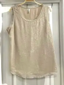 Studio Y Women’s Gold Shimmery Tank Size Large