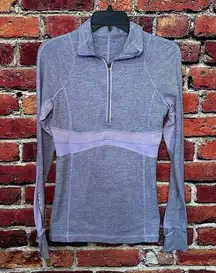 Lululemon Athletica Run Full Tilt Half Zip Purple Long Sleeve Pullover