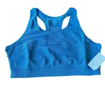 L*Space Active XL Out Of Bounds Crop Top Blue 100%‎ Cotton Lounge Racerback