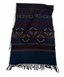 Navy and Burgundy Aztec Acarf