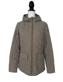 New  Women's Gray Coat With Packets, Hood and ZIP, Sz 48, US M.
