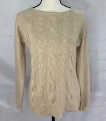 Cyrus‎ Women’s  Beige Long sleeve Pullover Sweater