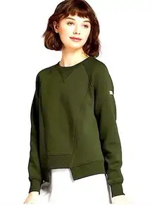 NWT Hunter for Target Olive Green Deconstructed Sweatshirt Size Small