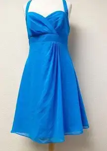 Alfred Angelo Blue Bridesmaid mini Dress Size 8