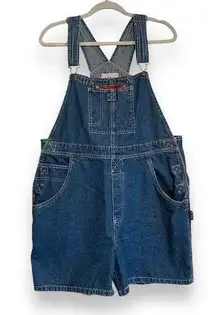 Womens Vintage Y2K  Blue Cotton Denim Utility Overalls Size Large