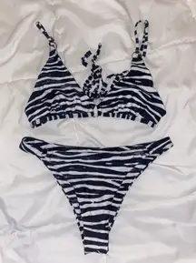 SheIn Zebra Print Bikini Set