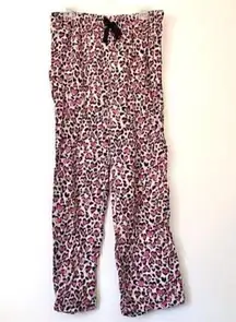 VICTORIA'S SECRET Beige Black Leopard Cheetah Animal Heart PJ Pajama PANTS ONLY