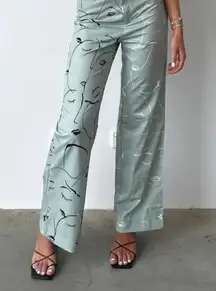 Princess Polly “Face It” Pants Green Women's Pants Art to Wear Street