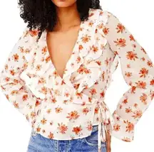 NWT! Free People Amanda Ruffle Wrap Top. Size XS.