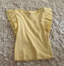 Yellow  Ruffle Top