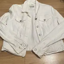 Garage white denim jacket size large