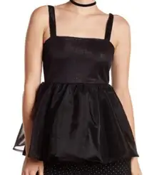 English Factory Black Peplum Top Holiday New With Tags