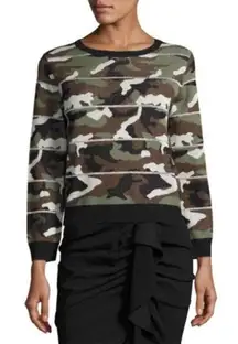 Veronica Beard Camo Jacquard Knit Sweater