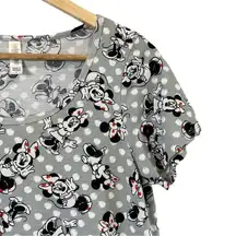 LuLaRoe Disney Minnie Mouse All Over Print Small Stretch Blouse Shirt