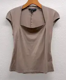 Lafayette 148 Square Neck Cap Sleeve Knit Top M