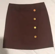 J.McLaughlin brown cotton skirt, size 8