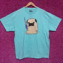 Pug with a switchblade T-shirt size 2XL