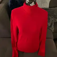 BCBGMAXAZRIA Red Turtleneck Sweater Size Medium