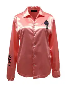 The Brand Respect Women Size Medium  Satin Button-Up Shirt With Pockets Preloved