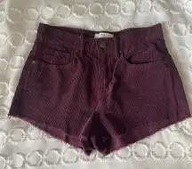 Kendall + Kylie  Burgundy Corduroy Shorts