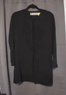 Chaus Women's Black Beaded Jacket, Size 6, Evening Jacket, Office‎ Cardigan