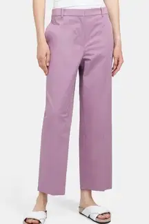 THEORY Lilac High-Rise Straight Pant in Stretch Chino Size 4