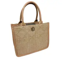Caroline Hill Ricky Mini Tote in Straw Nude