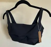 SKIMS FITS EVERYBODY SQUARE NECK LONGLINE BRALETTE SIZE S COLOR ONYX BLACK‎ NWT