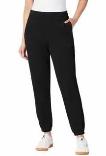 FILA Women’s French Terry Cloth Black Elastic Waist Joggers Medium